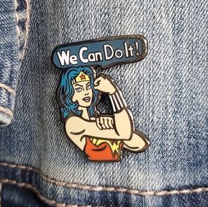 2/$20. Wonder Woman We Can Do It Enamel Pin.